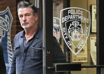 Alec Baldwin at the New York Police Department.