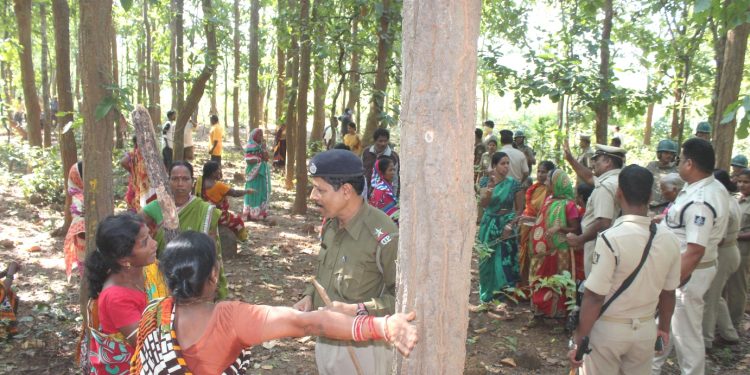 A file photo of protesting villagers