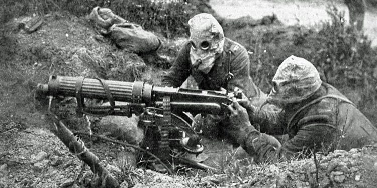 Machine gun during WWI
