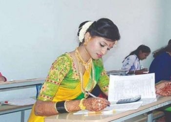Newlywed bride writes exam minutes after wedding