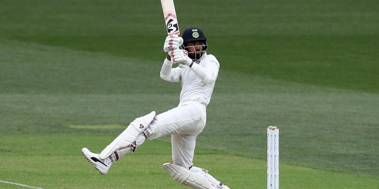 KL Rahul plays a shot during his innings against Australia at Adelaide, Saturday