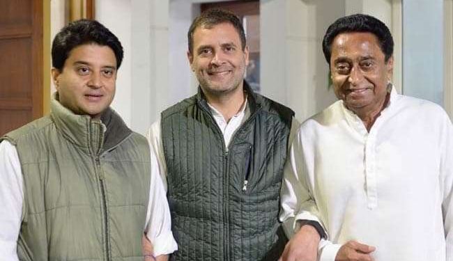 A photo tweeted by Rahul Gandhi said everything after his meeting with Madhya Pradesh Congress chief Kamal Nath and Jyotiraditya Scindia Thursday evening, in the middle of a tense race for the chief minister's post.