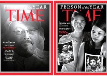 Saudi journalist Jamal Khashoggi (L) and Reuters journalists Wa Lone,32 and Kyaw Soe Oo,28.