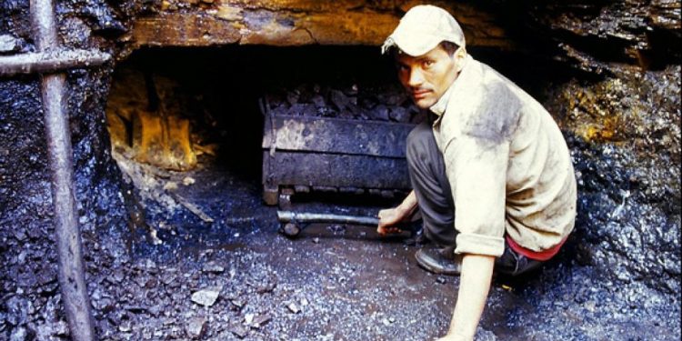 A coal miner in Mehghalaya poses for a photograph as he starts his digging for the day. (AFP)