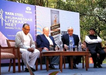 The eminent writer, Ruskin Bond with including other field experts were speaking at the concluding day of the Tata Steel Bhubaneswar Literary Meet (PNN)