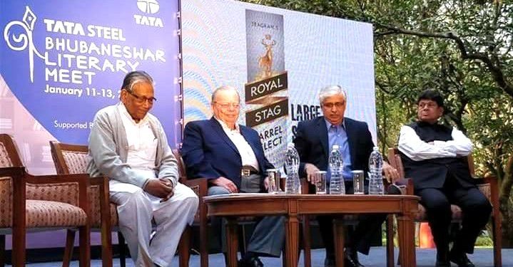 The eminent writer, Ruskin Bond with including other field experts were speaking at the concluding day of the Tata Steel Bhubaneswar Literary Meet (PNN)