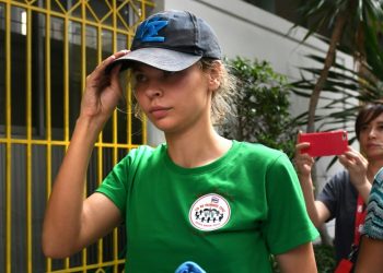 Anastasia Vashukevich, known as Nastya Rybka, was held in a police raid last February in the sleazy Thai seaside resort of Pattaya (AFP)