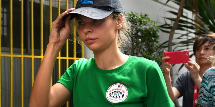 Anastasia Vashukevich, known as Nastya Rybka, was held in a police raid last February in the sleazy Thai seaside resort of Pattaya (AFP)