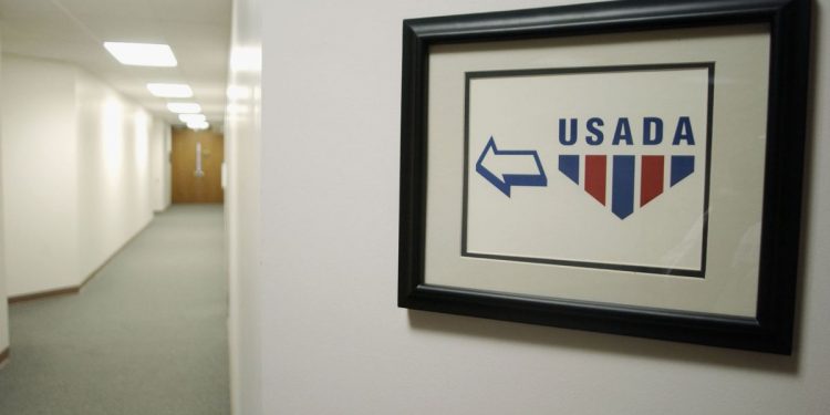 The entrance to the U.S. Anti-Doping Agency (USADA) is shown on Oct. 17, 2003, in Colorado Springs. (AFP)