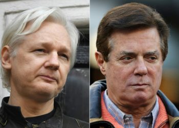 The investigation follows international subpoenas from the US Department of Justice, which is probing a report that President Donald Trump's disgraced former 2016 campaign chairman Paul Manafort held secret talks with Julian Assange (AFP)