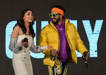 Mumbai: Bollywood actors Ranveer Singh and Alia Bhatt during the trailer launch of their upcoming Hindi film 'Gully Boy', directed by Zoya Akhtar, in Mumbai, Wednesday, Jan 9, 2019. (PTI)