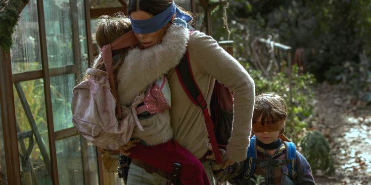 A Still from the recently released ginormous hit  for Netflix, 'Birdbox'