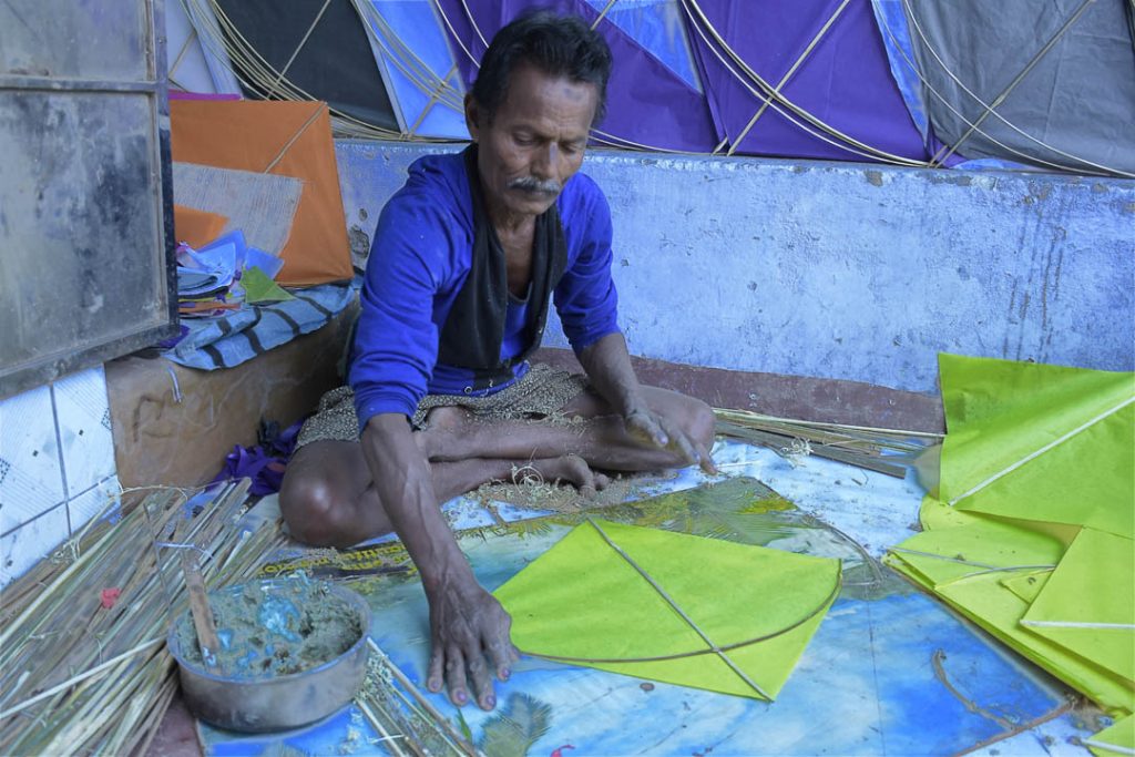 Babua Mohanty kite maker of cuttack