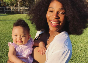 Serena Williams with daughter Alexis Olympia (TWITTER)
