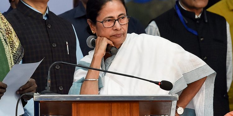 West Bengal CM Mamata Banerjee during a function in Kolkata, Friday