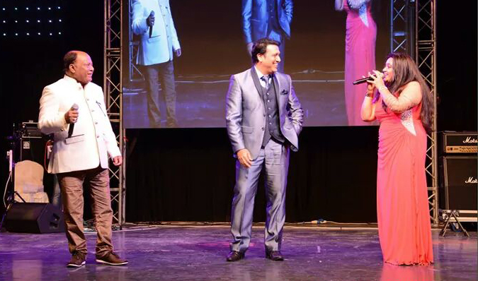 Priyanka with Mohd Aziz and Govinda