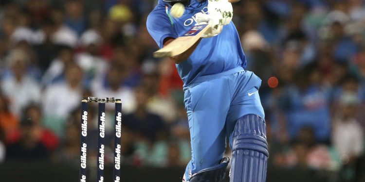 Rohit Sharma drives en route to his 22nd ODI ton