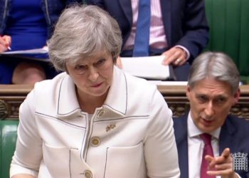 British Prime Minister Theresa May is urging MPs in the House of Commons to back her Brexit deal with the EU in the crunch vote (AFP)