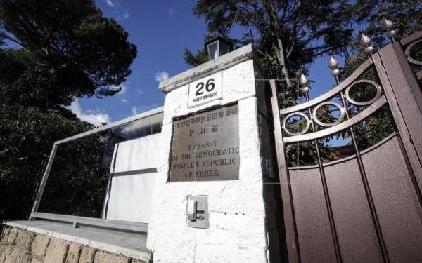 An exterior view of the North Korean embassy in Rome, Italy, Jan. 3 (AFP)