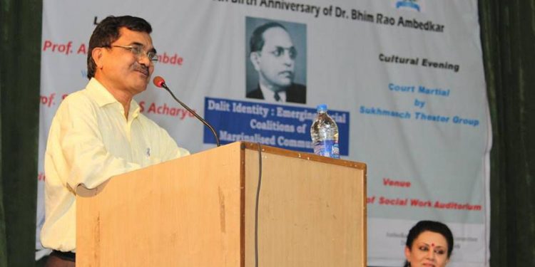 Anand Teltumbde at a conference on Dalit Identity