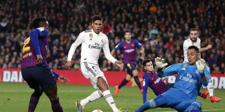 Real host the Catalans next Thursday in the second leg of the Copa del Rey semifinal before playing them again at the Santiago Bernabeu three days later in the league.