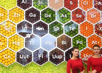 An installation of the Mendeleev's Periodic table (Sputnik/UNI)