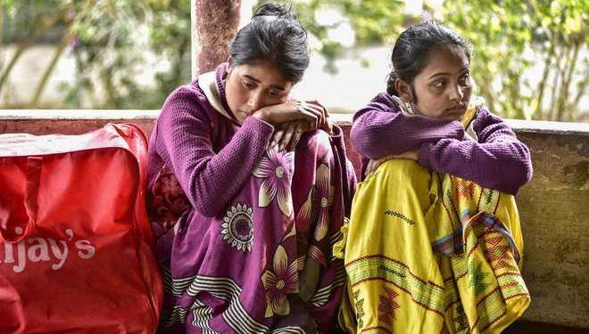 Kin of victims at the Golaghat hospital (PTI)