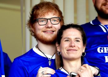Singer songwriter Ed Sheeran and Cherry Seaborn.