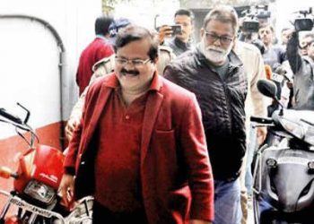 Shwetabh Suman in the red blazer was also fined Rs. 3.50 crore in the DA case.