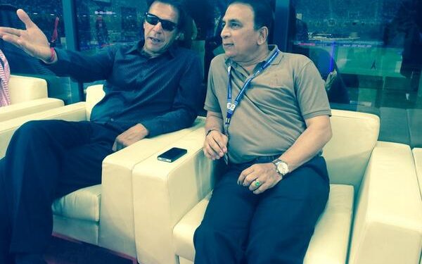 During good times: Imran Khan and Sunil Gavaskar