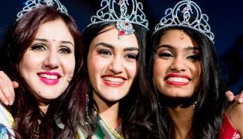 Winners of the various segments of the ‘Miss India USA 2019’ pageant. Kim Kumari is in the middle