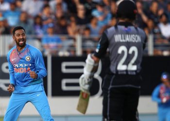 Krunal Pandya set it up for India by dismissing Kiwi skipper Kane Williamson early on