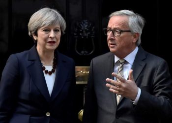 Theresa May and Jean-Claude Juncker