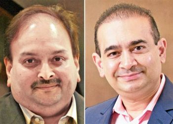 Diamantaire Nirav Modi and his uncle Mehul Choksi (R)