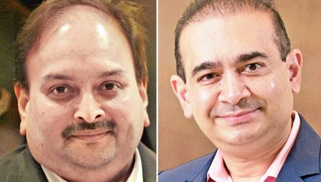 Diamantaire Nirav Modi and his uncle Mehul Choksi (R)