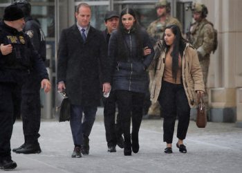 FILE PHOTO: Emma Coronel Aispuro, the wife of Joaquin Guzman, departs after the trial of Mexican drug lord Guzman, known as "El Chapo", at the Brooklyn Federal Courthouse, in New York, U.S., February 12, 2019. REUTERS/Brendan McDermid/File Photo