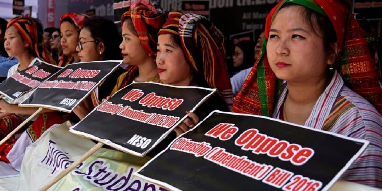 Women demonstrators in Imphal Manipur (PTI)