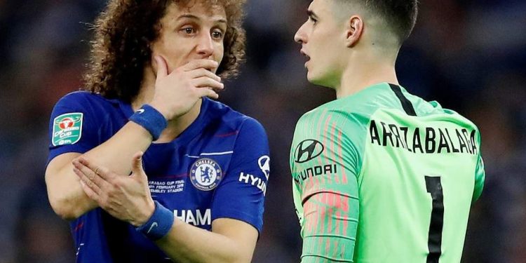 Keeper Kepa refused to go off the pitch in Chelsea's League Cup final defeat against City. (Reuters)