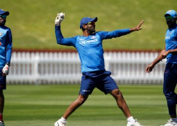 Team India players go through the fielding drills Tuesday ahead of the first T20 game against New Zealand  Photo courtesy BCCI@Twitter