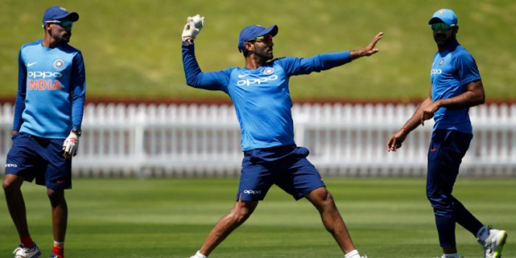 Team India players go through the fielding drills Tuesday ahead of the first T20 game against New Zealand  Photo courtesy BCCI@Twitter