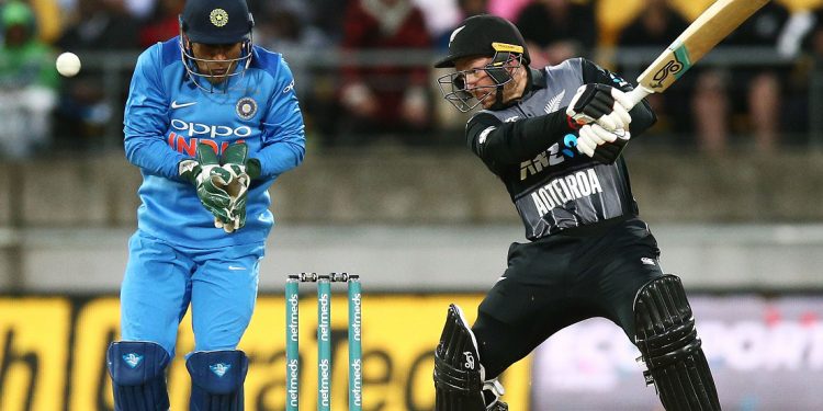 New Zealand’s Tim Seifert cuts during his match-winning knock in the T20 game against India at Wellington