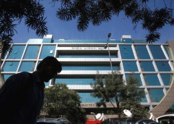 A man walks past India's Central Bureau of Investigation (CBI) headquarters building in New Delhi, India, March 6, 2018. (REUTERS)