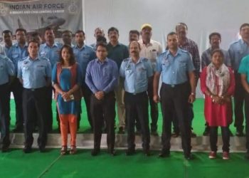 The selected candidates along with the selection officers and other delegates at Baripada, Sunday