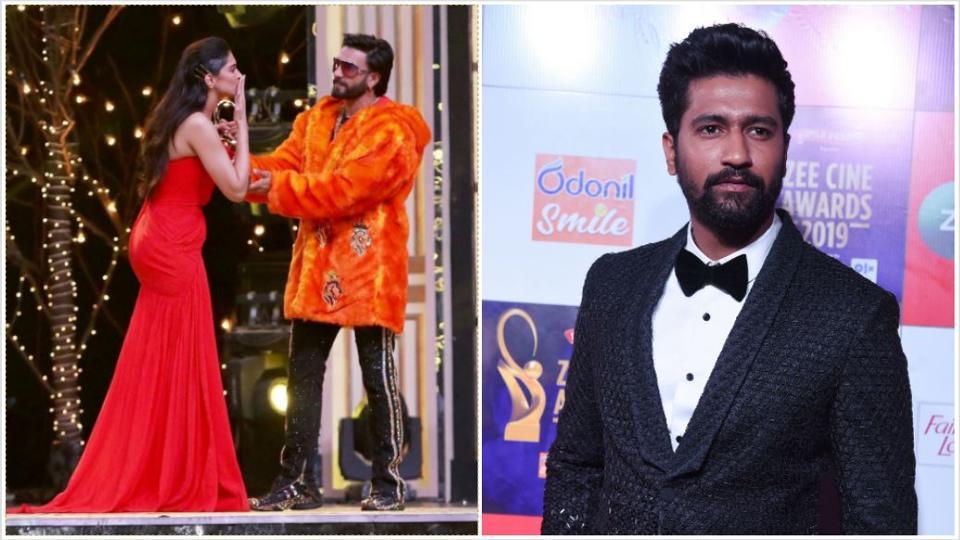 Deepika Padukone gets angry on Vicky Kaushal during Zee Cine Awards