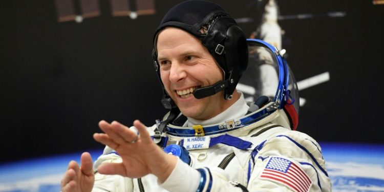 AFP / Kirill KUDRYAVTSEV
NASA astronaut Nick Hague said he was looking forward to the flight (AFP)