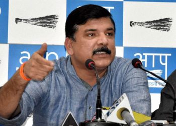 Senior AAP leader Sanjay Singh (pictured) hopes that Valmiki wins and becomes the first transgender to become the Member of Parliament.