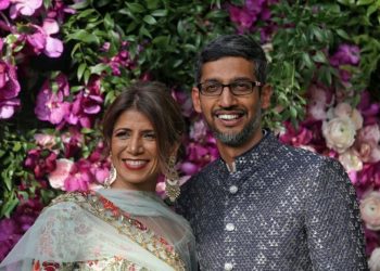 Google CEO Sundar Pichai and his wife Anjali in attendance. (Image: reuters)