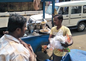 polythene seized from a vendor