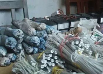 Superintendent of Police, Koteswar Rao Nalabhat said a police team raided a house in Boga village Friday night and seized the explosive substances.