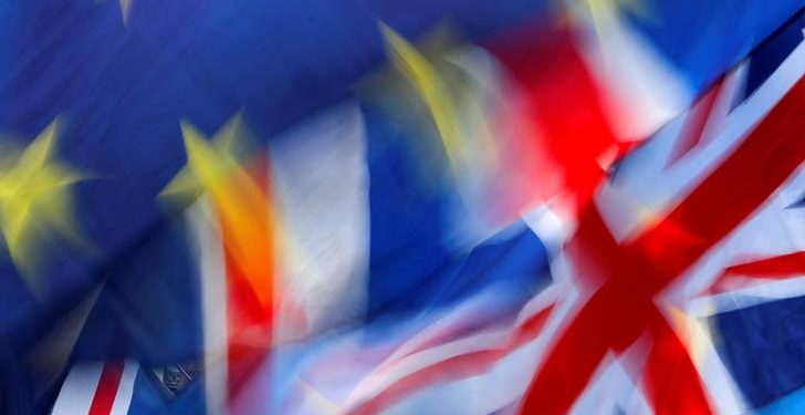 FILE PHOTO: British and EU flags flutter outside the Houses of Parliament during a pro-Brexit and anti-Brexit demonstration, ahead of a vote on Prime Minister Theresa May's Brexit deal, in London, Britain, January 15, 2019. (REUTERS)